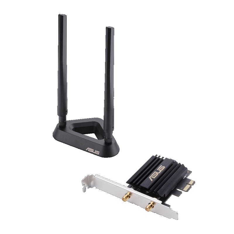 آداپتور ASUS AX3000 Dual Band PCI-E WiFi 6 (802.11ax) با 2 آنتن خارجی (PCE-AX58BT)