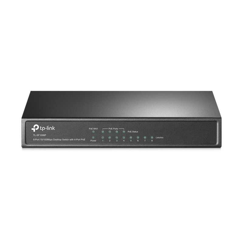 سوئیچ رومیزی 8 پورت TP-LINK 10/100 مگابیت بر ثانیه با PoE 4 پورت (TL-SF1008P)