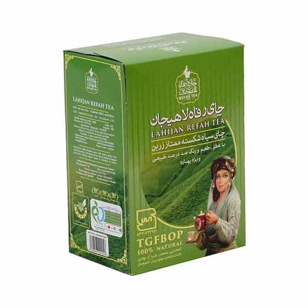 چای سیاه شکسته ممتاز زرین  100٪ طبیعی بهاره ویژه 350 گرمی رفاه لاهیجان – 123