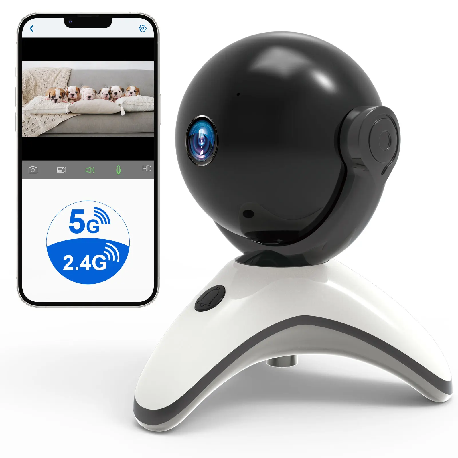 دوربین امنیتی 4K 8 مگاپیکسلی دوربین دایه حیوانات خانگی