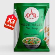 3 عدد ساشه سوپ جو دوسر با سبزیجات 52 گرمی oab + هدیه