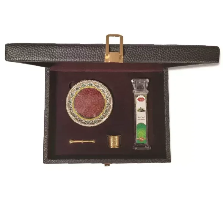 زعفران 10 گرمی سحرخیز کادویی چرمی