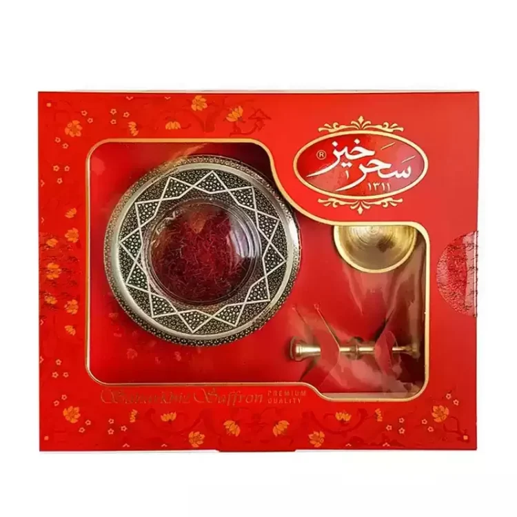 زعفران سرگل 4 گرمی کادویی خاتم سحرخیز