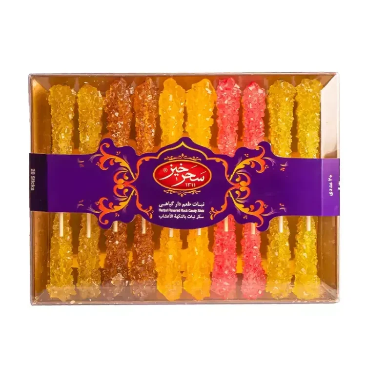 نبات چوبی طعم دار 20 عددی سحرخیز کریستالی