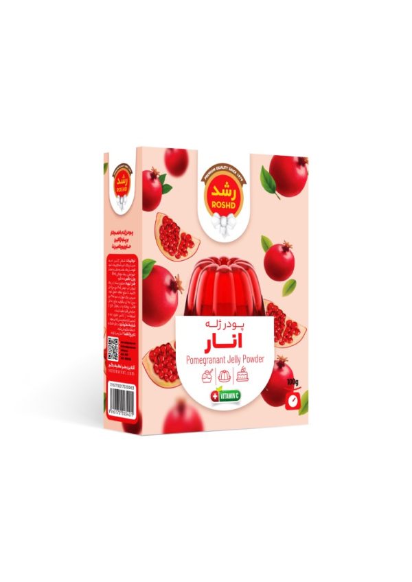 پودر ژله انار 100 گرمی رشدRoshd Jelly powder pomegranate 100 gr