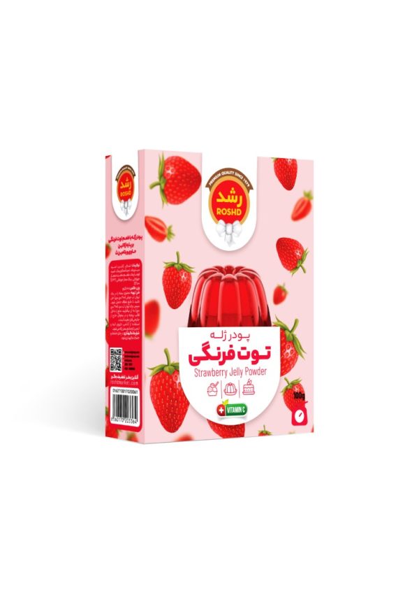 پودر ژله توت فرنگی 100 گرمی رشدRoshd Jelly powder Strawberry 100gr